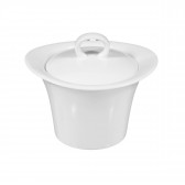 Sugar bowl 0,22 ltr with lid 00003 white Top Life