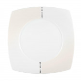 Plate flat 28 cm square - Savoy beige 34609
