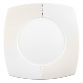 Plate flat 32 cm square - Savoy beige 34609