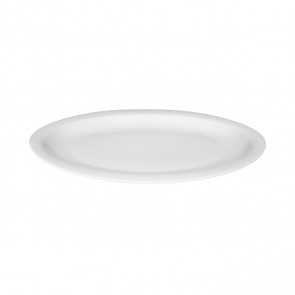 Plate flat oval 25x20 cm 00003 white Top Life