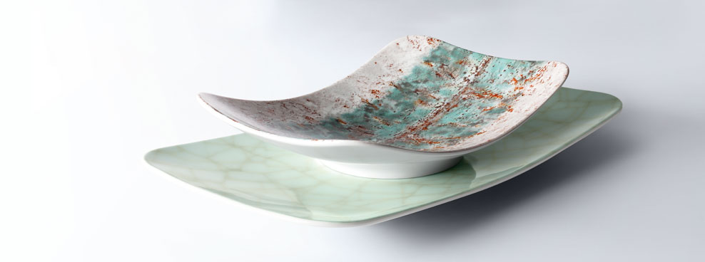 Coup Fine Dining »Reflections« and »Growth« - Modern porcelain tableware