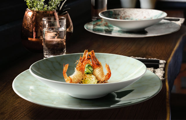 Coup Fine Dining »Reflections« and »Growth« - Modern porcelain tableware