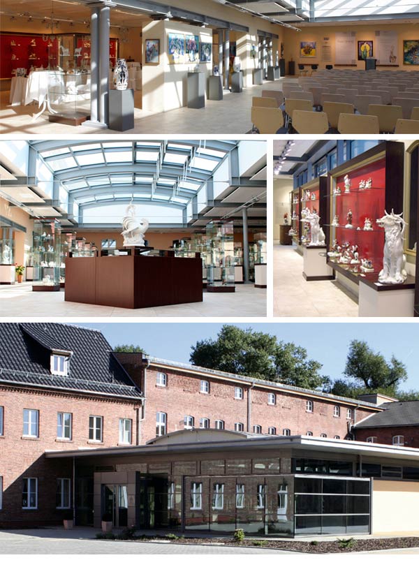 Innen- und Außenansichten der Gläsernen Porzellanmanufaktur in Rudolstadt